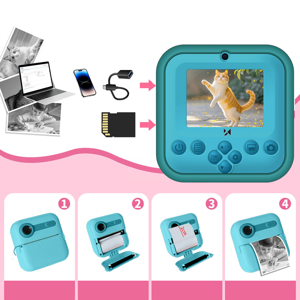 Wozinsky WDT-04 Thermal Printer Camera for Kids - Green_5