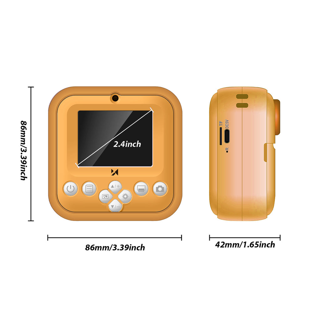 Wozinsky WDT-05 Thermal Printer Camera for Kids - Orange_2