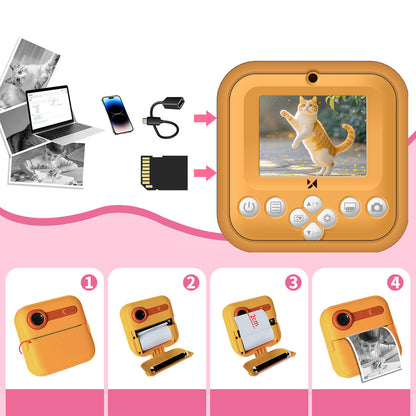 Wozinsky WDT-05 Thermal Printer Camera for Kids - Orange_5