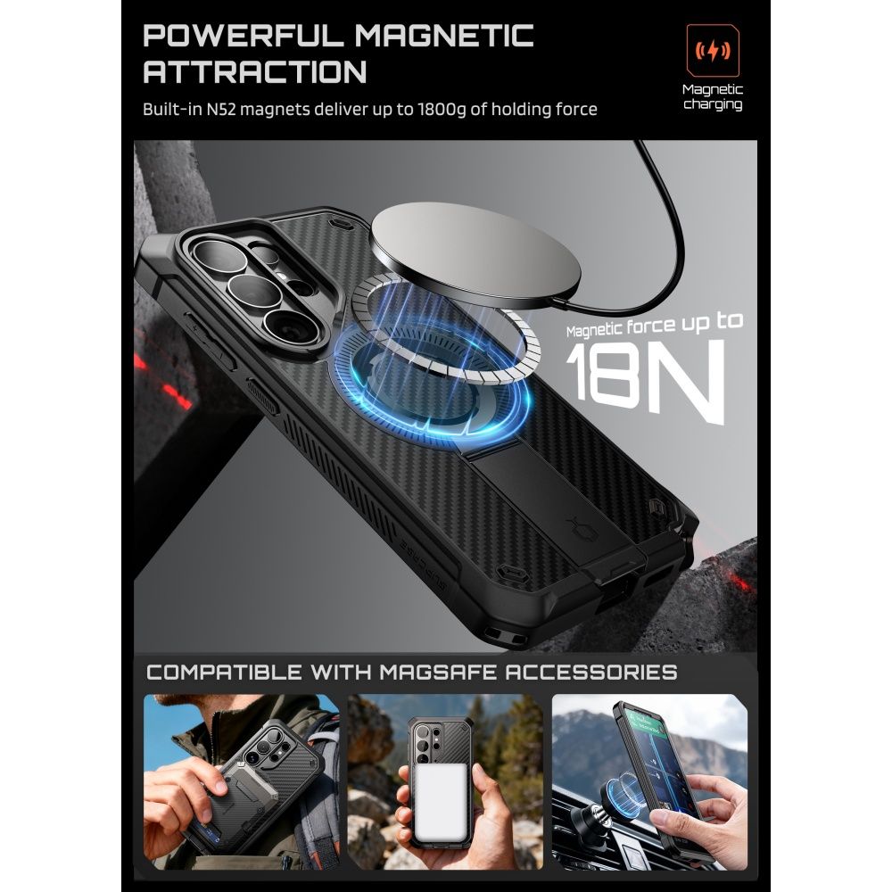 Supcase Unicorn Beetle Pro Mag MagSafe 2-Set Case for Samsung Galaxy S26 Ultra - Black_3