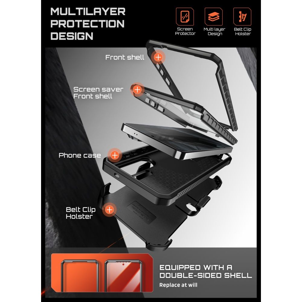 Supcase Unicorn Beetle Pro Mag MagSafe 2-Set Case for Samsung Galaxy S26 Ultra - Black_4