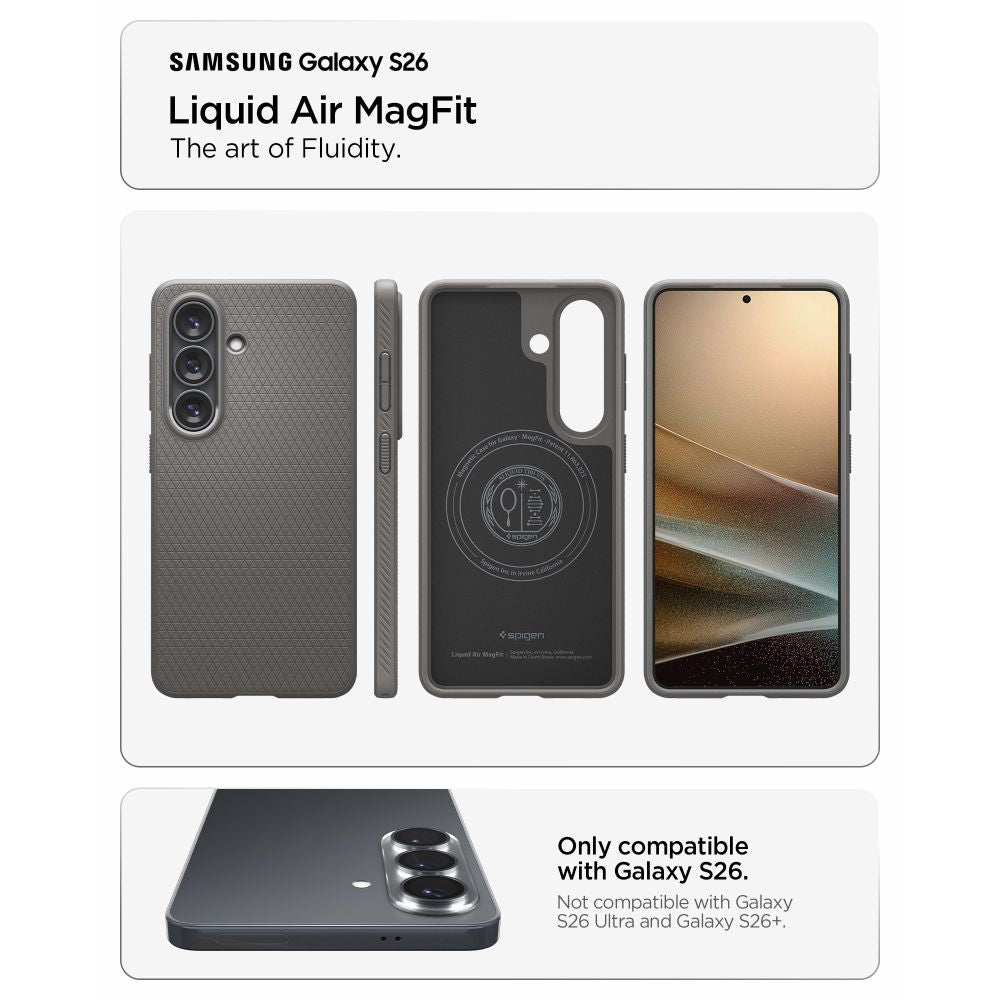 Hard Case Spigen Liquid Air with MagSafe for Samsung Galaxy S26 S942, Marble Grey ACS10731_8
