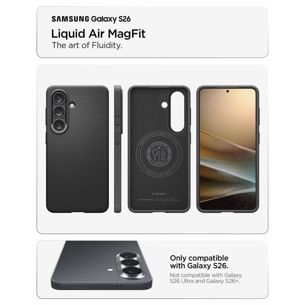 Hard Case Spigen Liquid Air with MagSafe for Samsung Galaxy S26 S942, Matte Black ACS10730_5