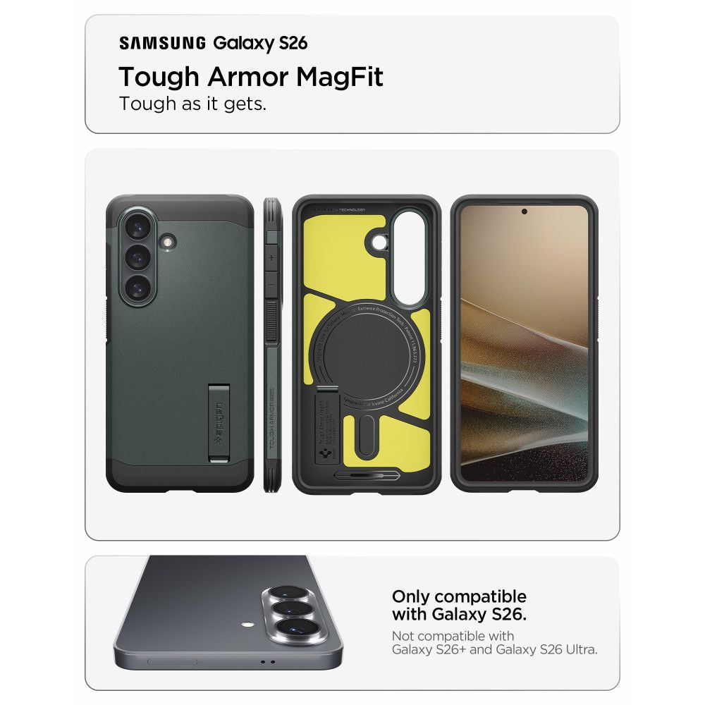 Hard Case Spigen Tough Armor with MagSafe for Samsung Galaxy S26 S942, Abyss Green ACS10740_5