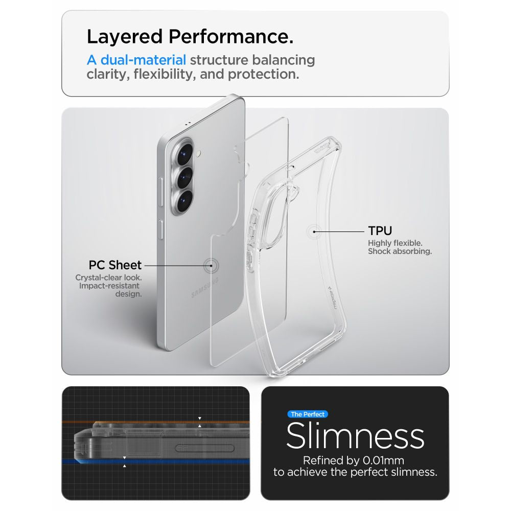 Hard Case Spigen Ultra Hybrid for Samsung Galaxy S26 S942, Crystal Clear ACS10732_7