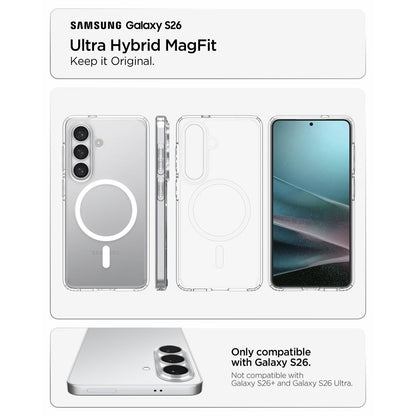Hard Case Spigen Ultra Hybrid with MagSafe for Samsung Galaxy S26 S942, Clear White ACS10734_6