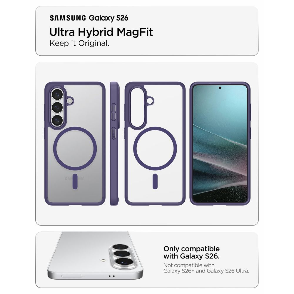 Hard Case Spigen Ultra Hybrid with MagSafe for Samsung Galaxy S26 S942, Deep Purple ACS11220_6