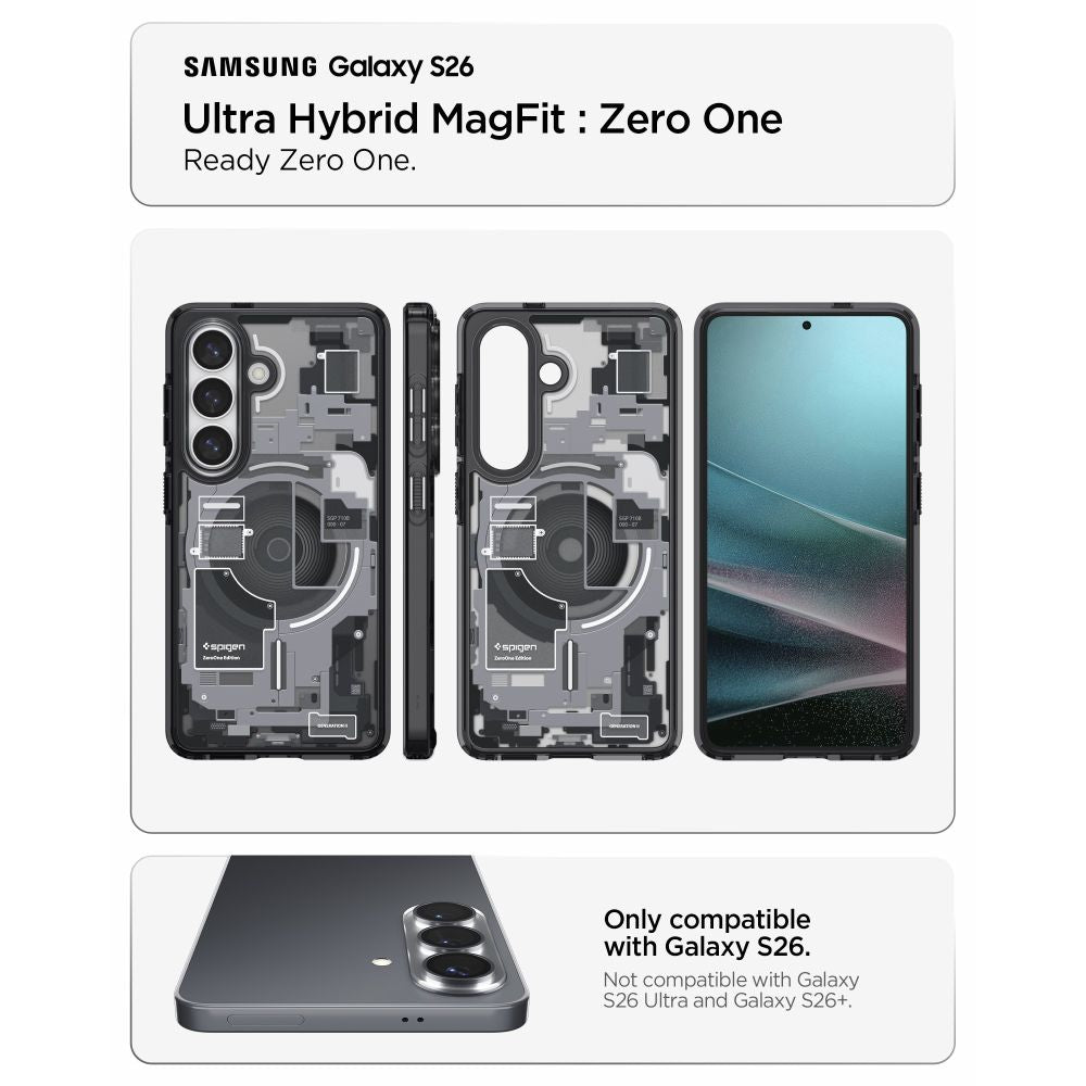 Hard Case Spigen Ultra Hybrid Zero One with MagSafe for Samsung Galaxy S26 S942, Black ACS10736_5