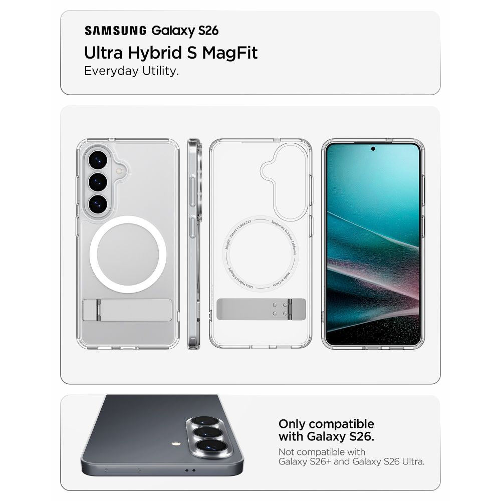 Hard Case Spigen Ultra Hybrid S with MagSafe for Samsung Galaxy S26 S942, Clear White ACS11061_6