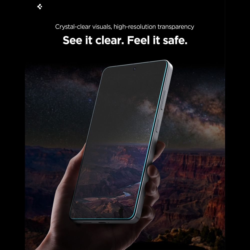 Front Cover Privacy Screen Protector Spigen GlastR EZ FIT Pro HD for Samsung Galaxy S26 S942 AGL11098_10