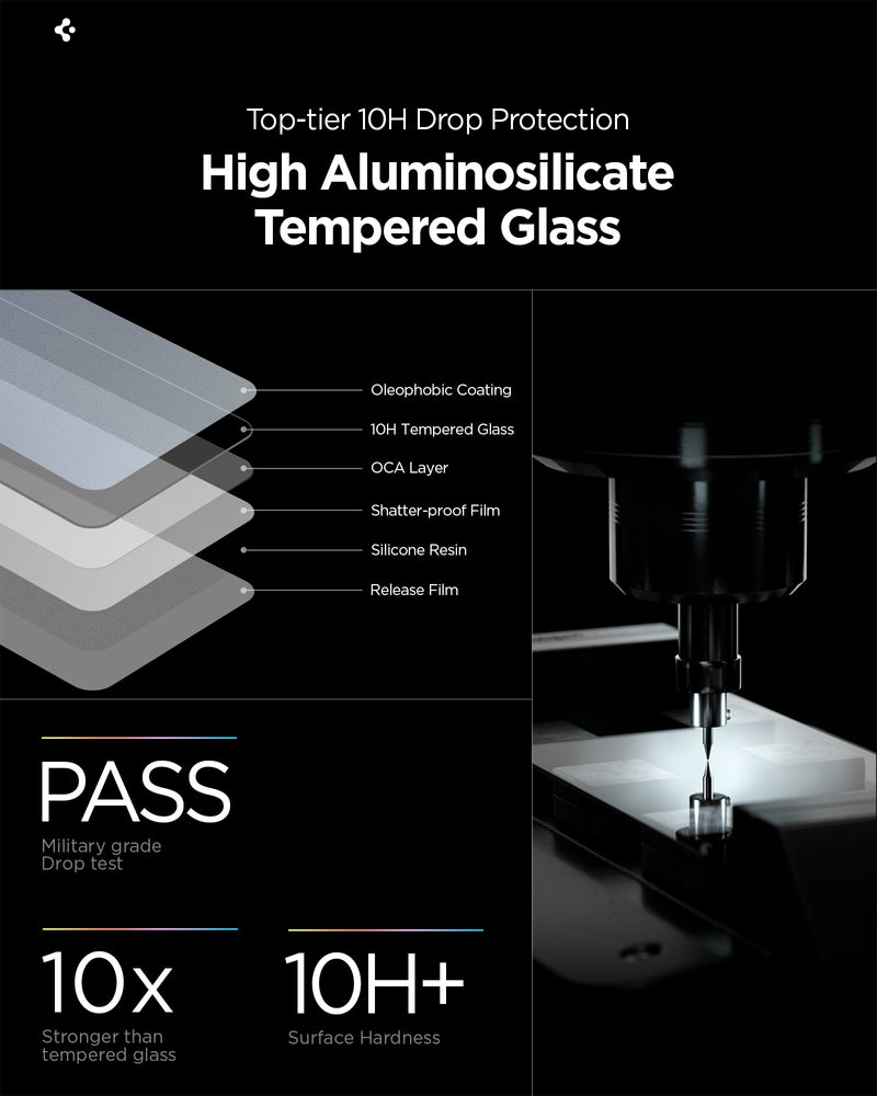 Front Cover Privacy Screen Protector Spigen GlastR EZ FIT Pro HD for Samsung Galaxy S26 S942, 2-Pack AGL11096_13