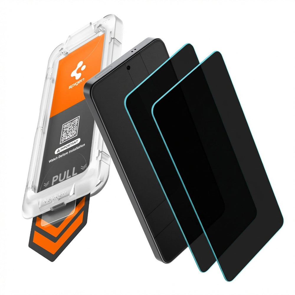 Front Cover Privacy Screen Protector Spigen GlastR EZ FIT Pro HD for Samsung Galaxy S26 S942, 2-Pack AGL11096_8