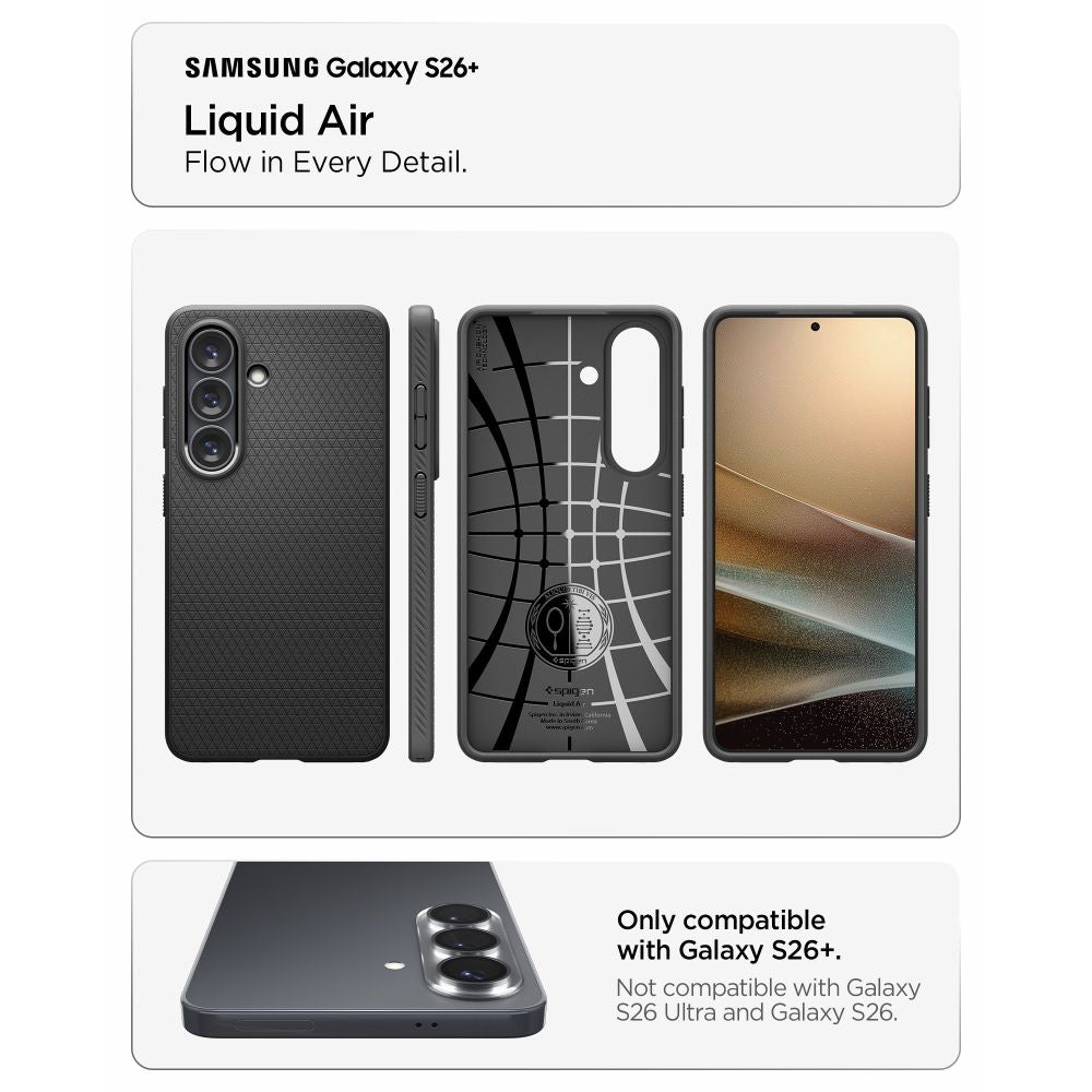 Hard Case Spigen Liquid Air for Samsung Galaxy S26 Plus S947, Matte Black ACS10700_5