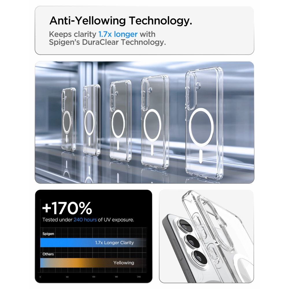 Hard Case Spigen Ultra Hybrid with MagSafe for Samsung Galaxy S26 Plus S947, Clear White ACS10709_6