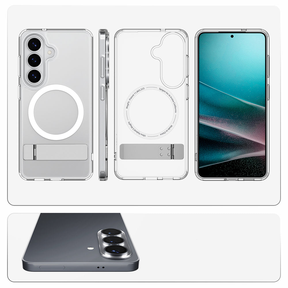 Hard Case Spigen Ultra Hybrid S with MagSafe for Samsung Galaxy S26 Plus S947, Clear White ACS11050_11