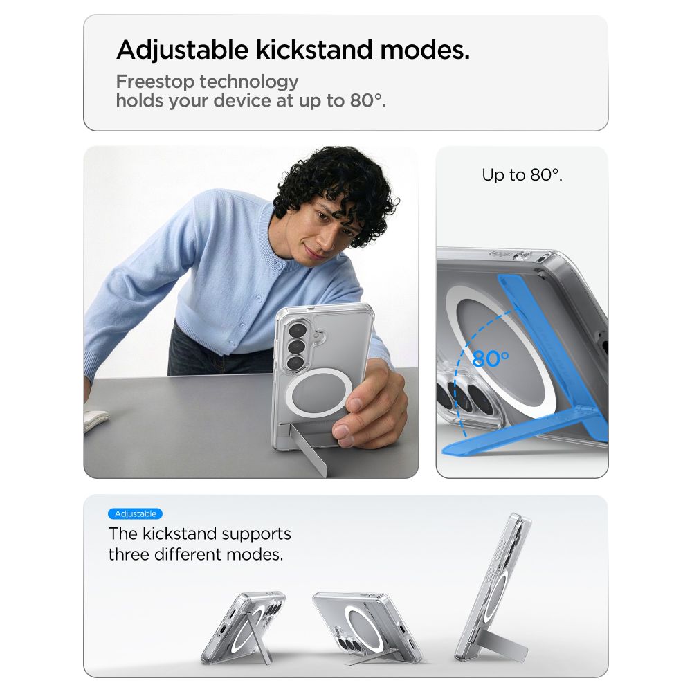 Hard Case Spigen Ultra Hybrid S with MagSafe for Samsung Galaxy S26 Plus S947, Clear White ACS11050_6