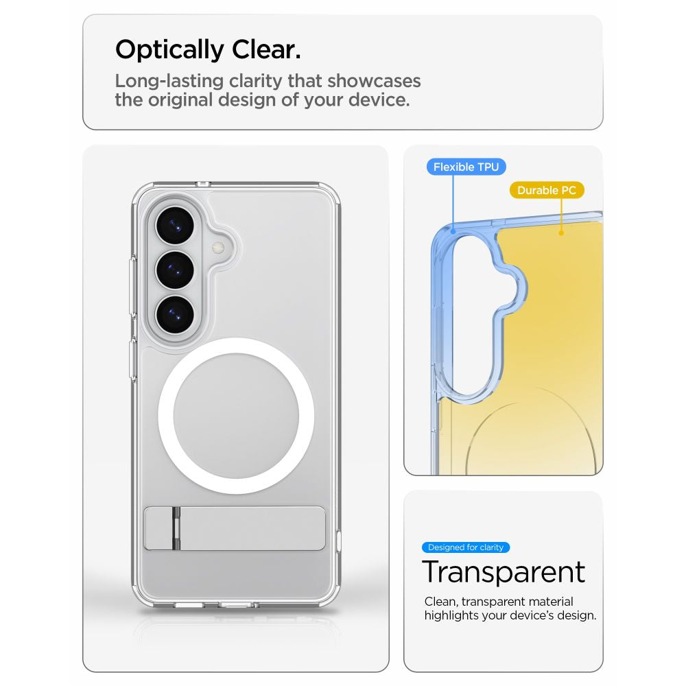 Hard Case Spigen Ultra Hybrid S with MagSafe for Samsung Galaxy S26 Plus S947, Clear White ACS11050_7