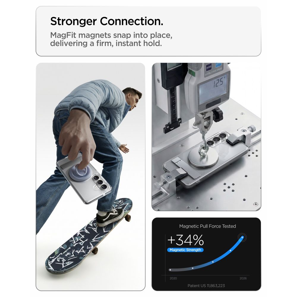 Hard Case Spigen Ultra Hybrid S with MagSafe for Samsung Galaxy S26 Plus S947, Clear White ACS11050_8