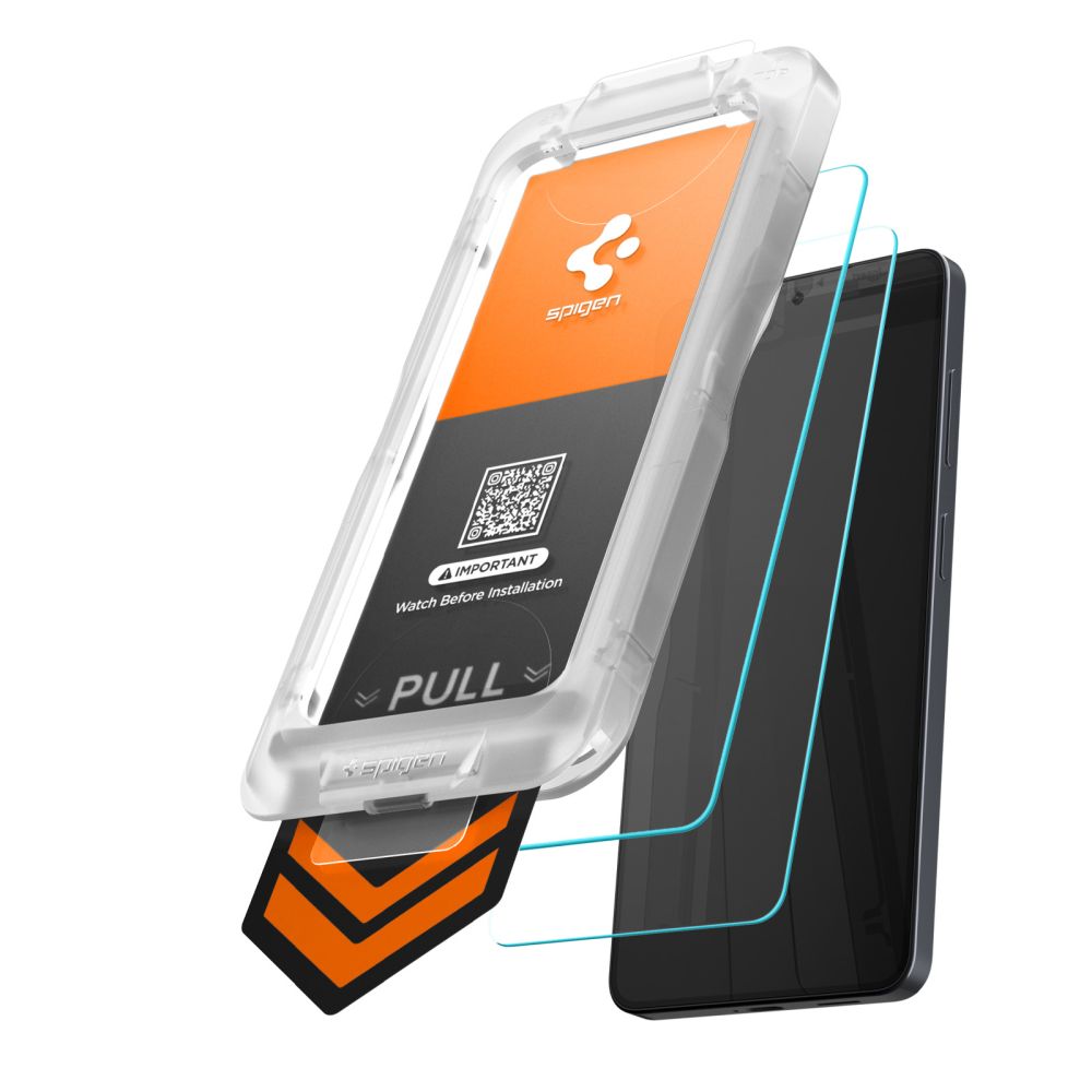 Front Cover Clear Screen Protector Spigen GlastR EZ FIT Pro HD for Samsung Galaxy S26 Plus S947, 2-Pack AGL11084_2