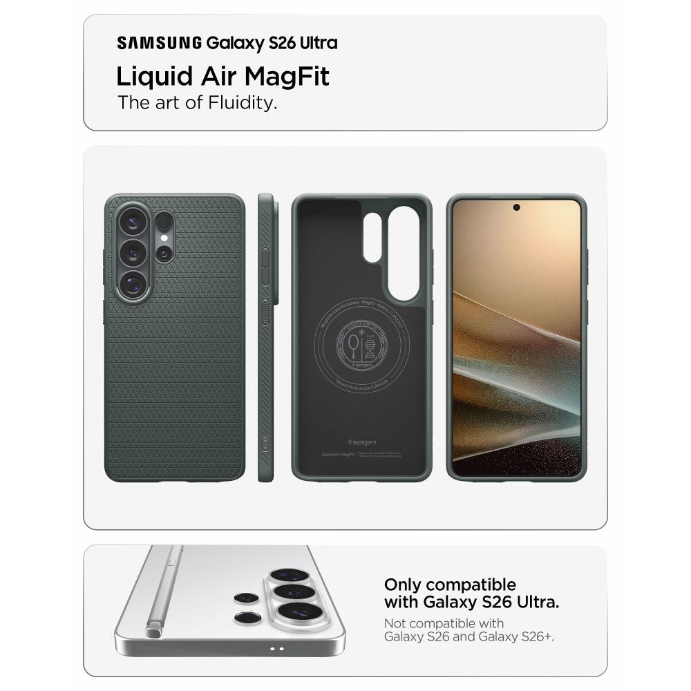 Hard Case Spigen Liquid Air with MagSafe for Samsung Galaxy S26 Ultra S948, Abyss Green ACS10676_7