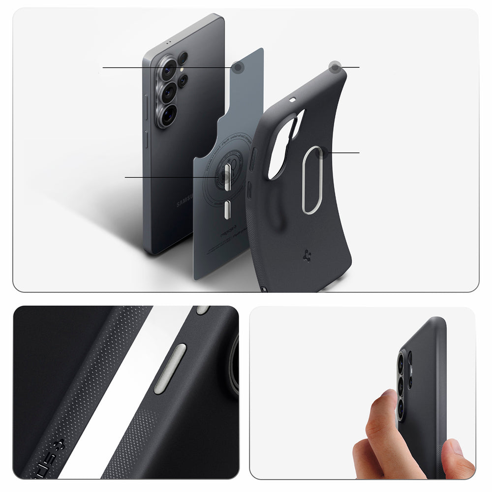 Hard Case Spigen Caseology Nano Pop with MagSafe for Samsung Galaxy S26 Ultra S948, Black Sesame ACS11038_14