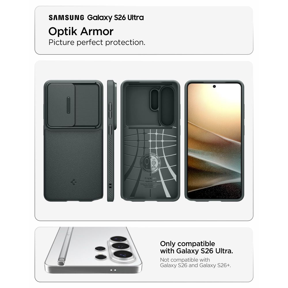 Hard Case Spigen Optik Armor for Samsung Galaxy S26 Ultra S948, Abyss Green ACS10688_4
