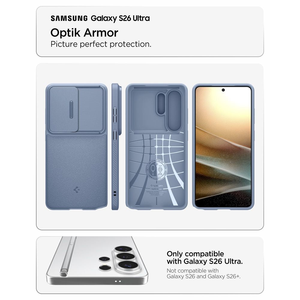 Hard Case Spigen Optik Armor for Samsung Galaxy S26 Ultra S948, Light Blue ACS11226_4