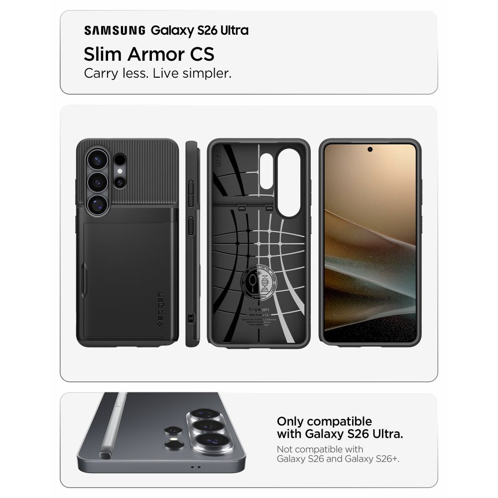 Hard Case Spigen Slim Armor CS for Samsung Galaxy S26 Ultra S948, Black ACS11036_5