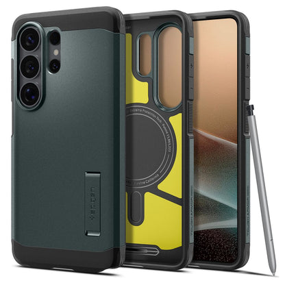 Hard Case Spigen Tough Armor with MagSafe for Samsung Galaxy S26 Ultra S948, Abyss Green ACS10686_0