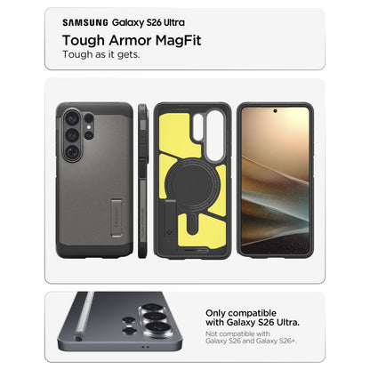 Hard Case Spigen Tough Armor with MagSafe for Samsung Galaxy S26 Ultra S948, Gunmetal ACS10685_7