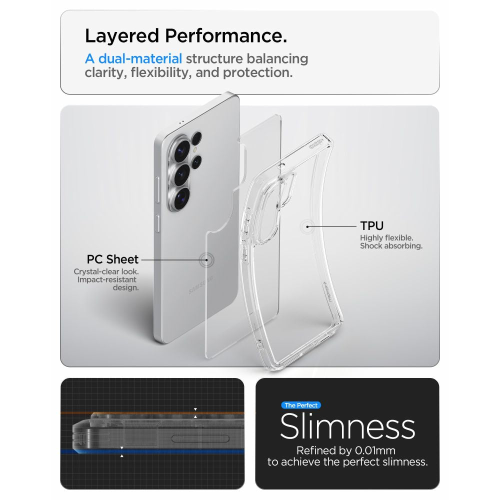 Hard Case Spigen Ultra Hybrid for Samsung Galaxy S26 Ultra S948, Crystal Clear ACS10677_7