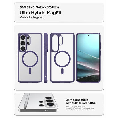 Hard Case Spigen Ultra Hybrid with MagSafe for Samsung Galaxy S26 Ultra S948, Deep Purple ACS11208_6