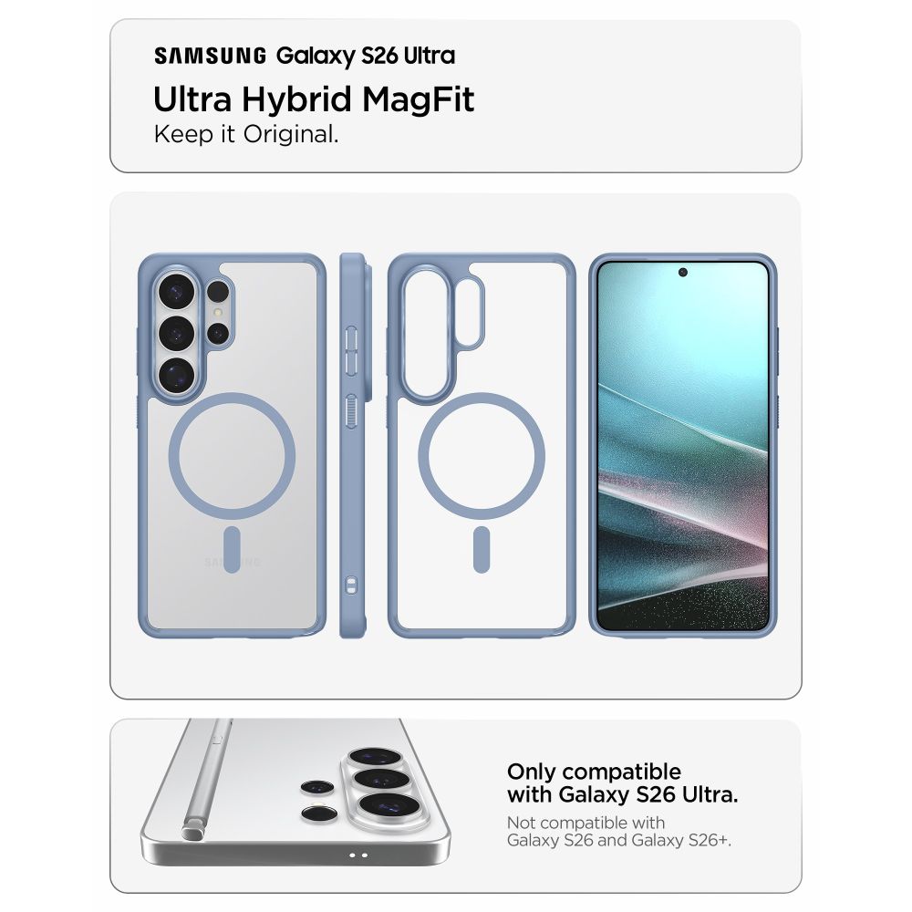 Hard Case Spigen Ultra Hybrid with MagSafe for Samsung Galaxy S26 Ultra S948, Light Blue ACS11207_6