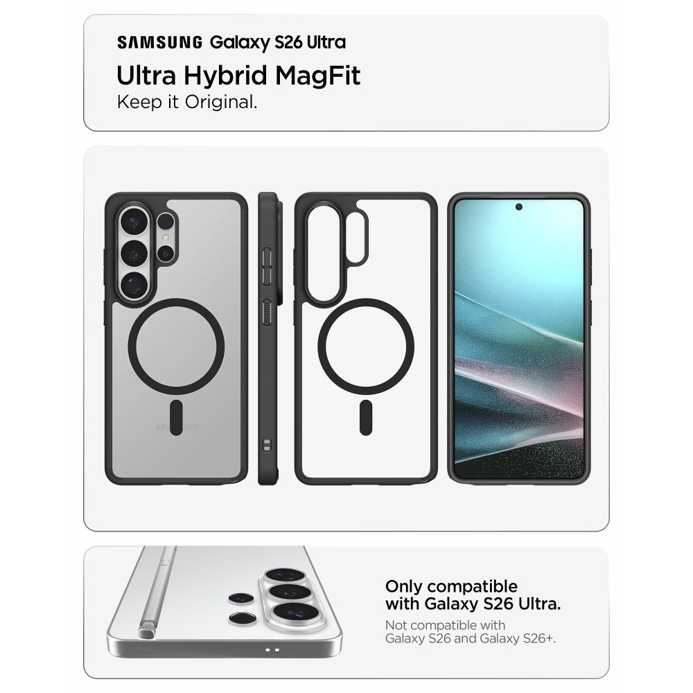 Hard Case Spigen Ultra Hybrid with MagSafe for Samsung Galaxy S26 Ultra S948, Matte Black ACS10680_5
