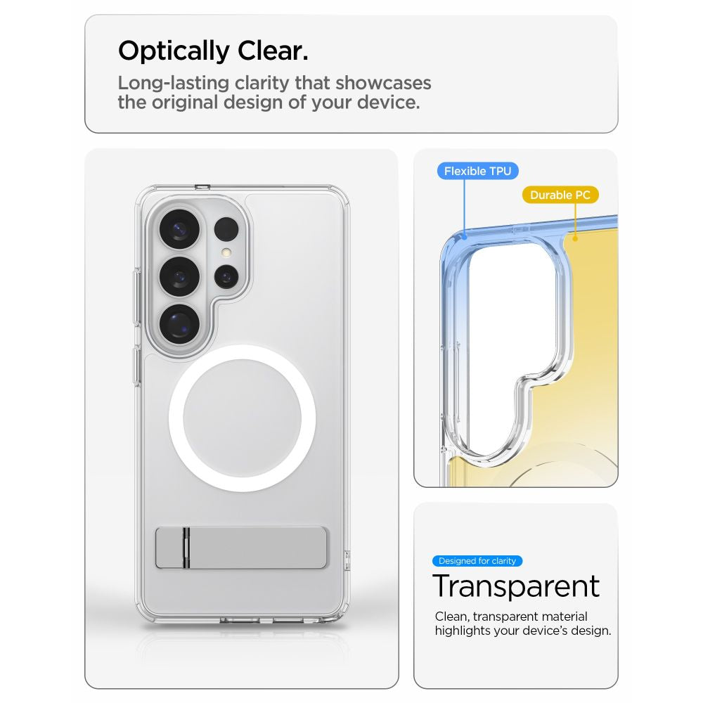 Hard Case Spigen Ultra Hybrid S with MagSafe for Samsung Galaxy S26 Ultra S948, Clear White ACS11032_8