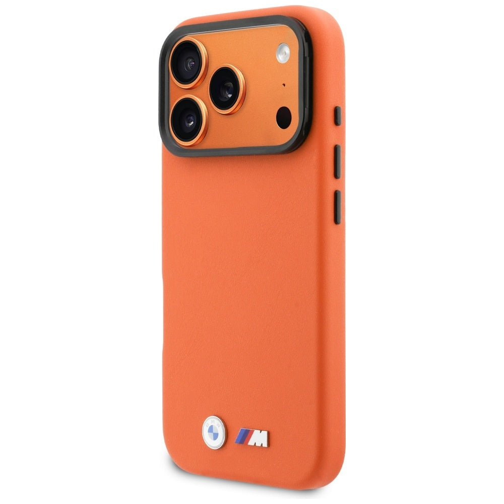 BMW M Metal Logo MagSafe Case for iPhone 17 Pro - Orange_1