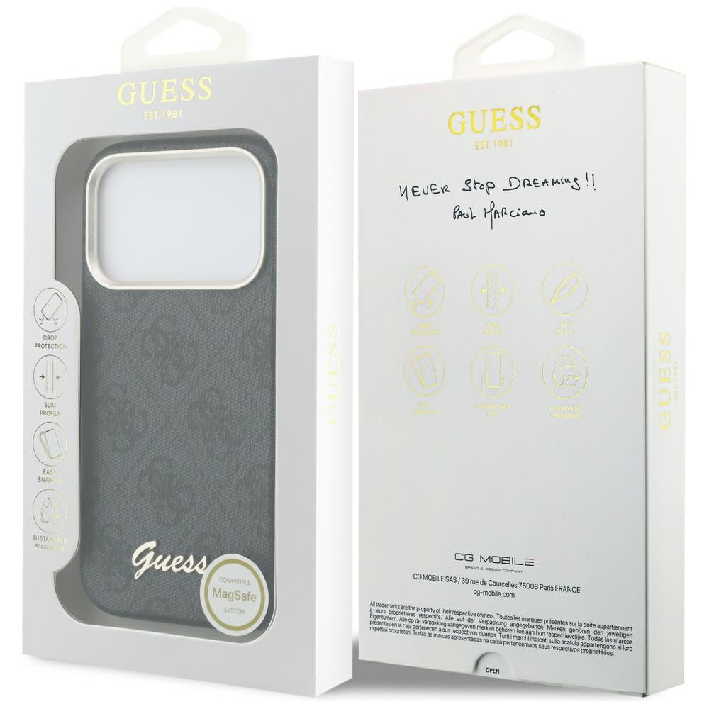 Guess 4G Script MagSafe case for iPhone 17 Pro Max - black_7