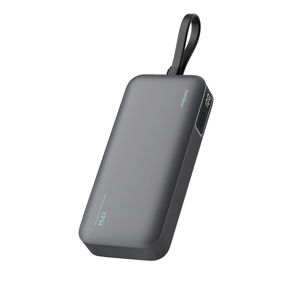 Cuktech LPB200N 40W 20000mAh Powerbank with Integrated Cable - Gray_0