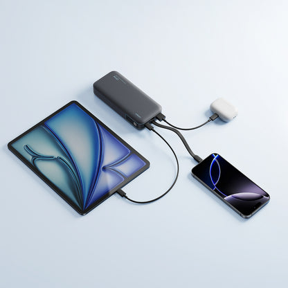 Cuktech LPB200N 40W 20000mAh Powerbank with Integrated Cable - Gray_10