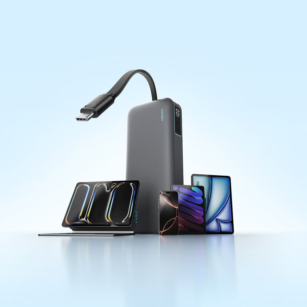 Cuktech LPB200N 40W 20000mAh Powerbank with Integrated Cable - Gray_11