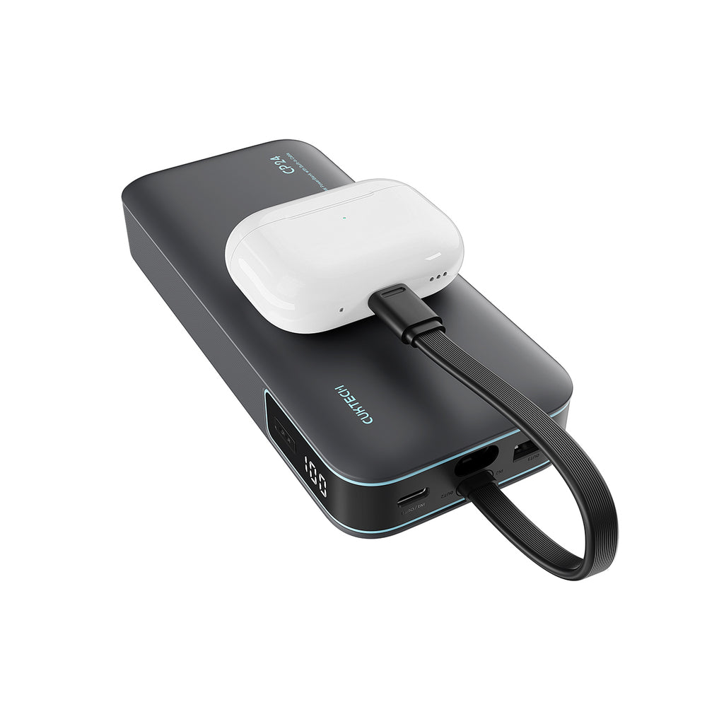 Cuktech LPB200N 40W 20000mAh Powerbank with Integrated Cable - Gray_1