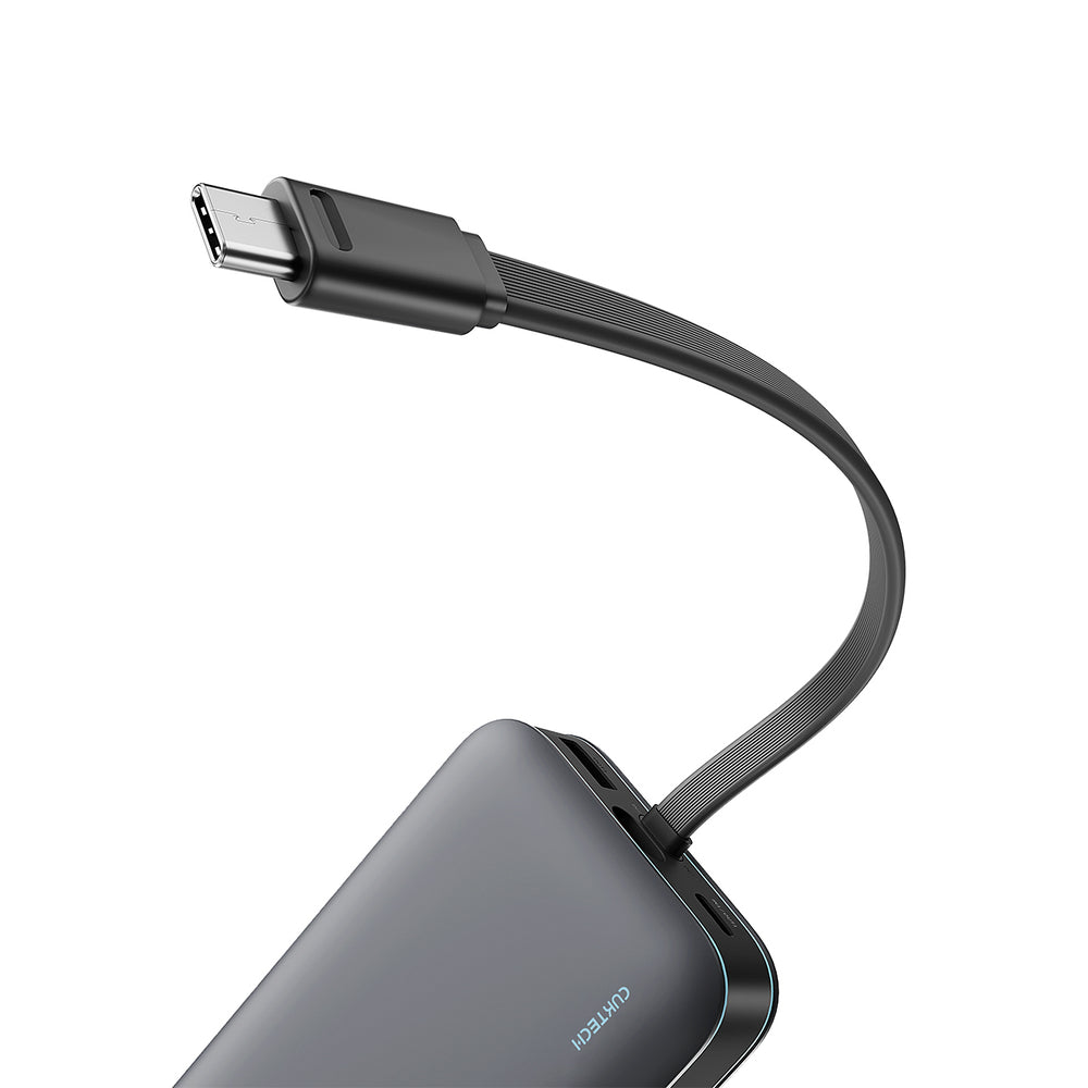 Cuktech LPB200N 40W 20000mAh Powerbank with Integrated Cable - Gray_3
