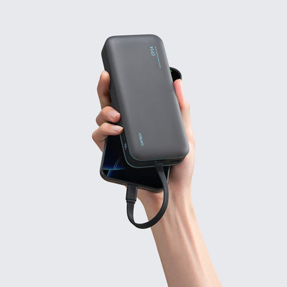 Cuktech LPB200N 40W 20000mAh Powerbank with Integrated Cable - Gray_7