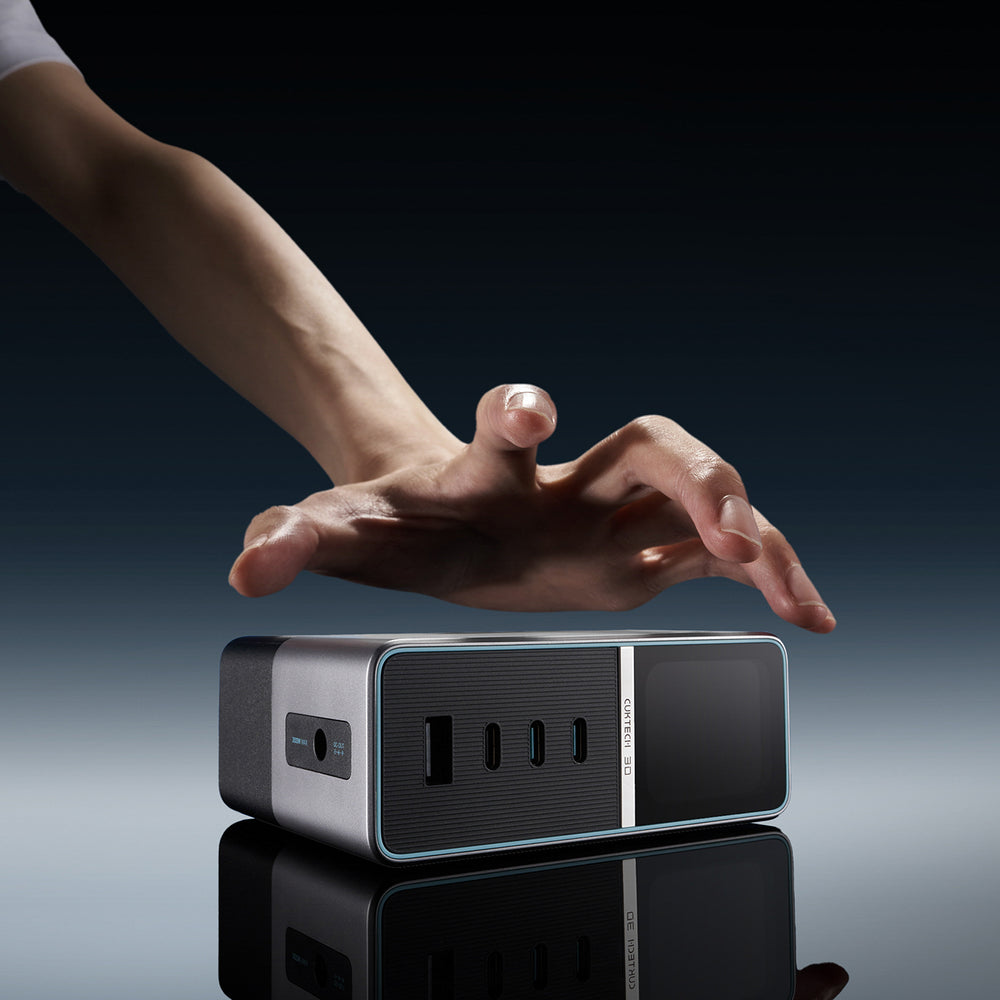 Cuktech TA3005U 300W 5-in-1 Charging Station with Digital Display - Silver_13