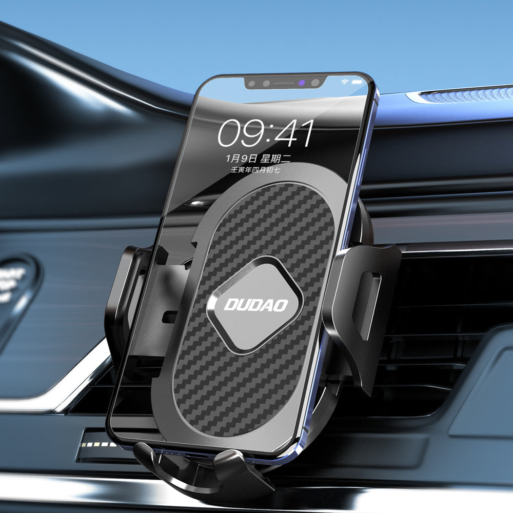 Dudao F2+ smartphone holder for the air vent with clamp - black_1