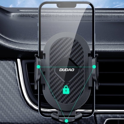 Dudao F2+ smartphone holder for the air vent with clamp - black_2