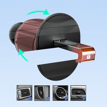 Dudao F2+ smartphone holder for the air vent with clamp - black_3