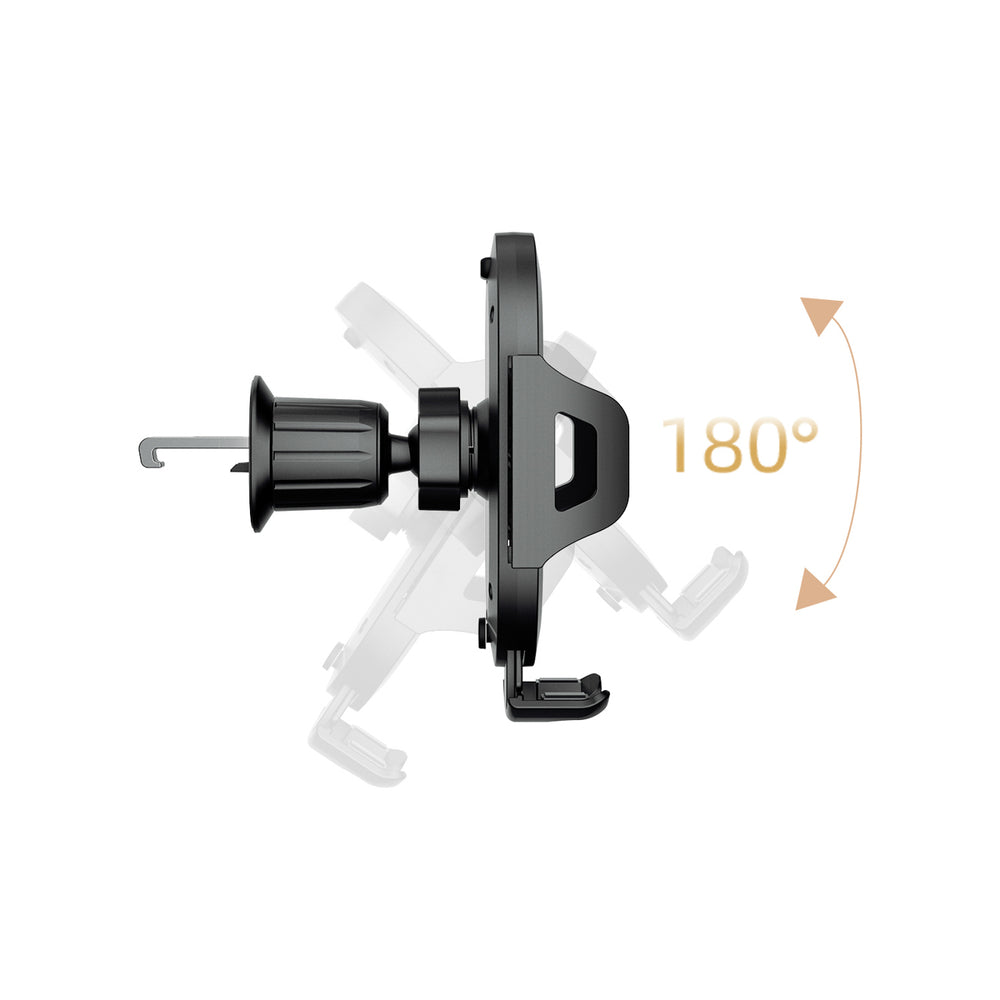 Dudao F2+ smartphone holder for the air vent with clamp - black_6