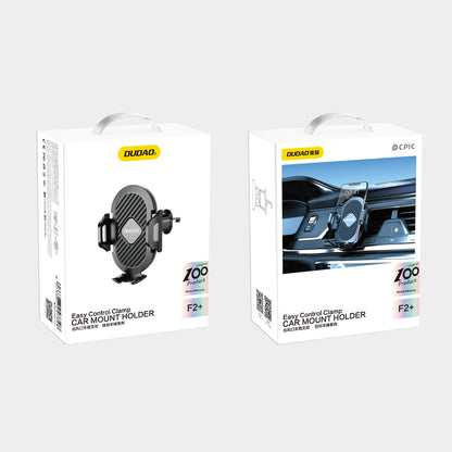 Dudao F2+ smartphone holder for the air vent with clamp - black_7