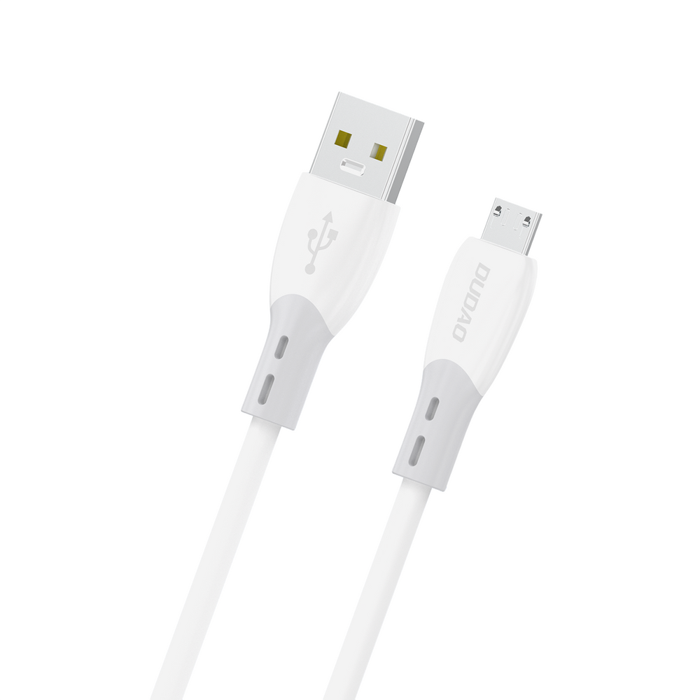 Dudao L25SM 3 A USB-A - micro USB cable with soft silicone braid 1 m - white_0